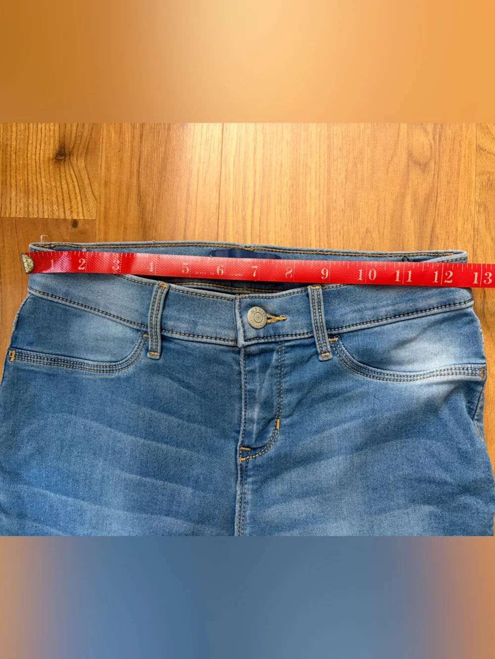 Old Navy Girls 14 Jeggings Blue Denim Stretch Skinny Jeans Kid Pants Medium-Wash